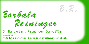 borbala reininger business card